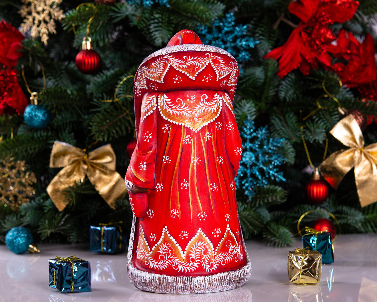 Christmas Holiday Home Decor indoor Wooden Santa Claus figurine 9", Funny Christmas gift ideas made in Ukraine