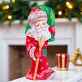 Old World Father Christmas figurine, carved solid wood, 7.9 inch