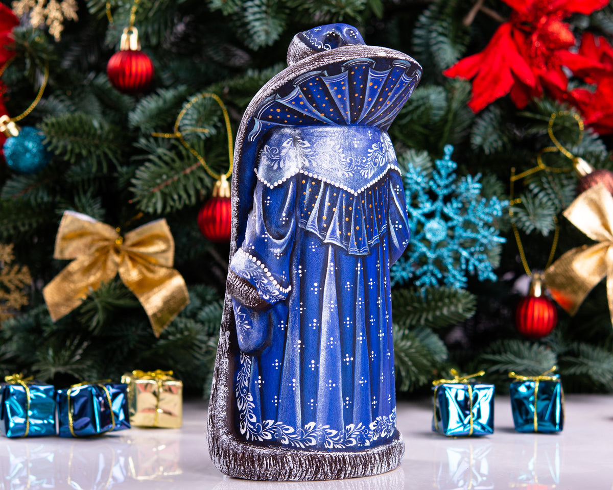 Old-World Santa wooden figurine 9.5 inch, Nutcracker ballet scene, holiday mantel centerpiece