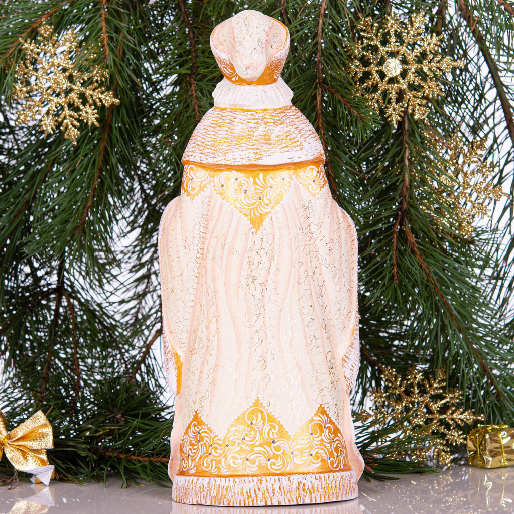 Holy Family Christmas decor 12.7 inch, hand carved Santa nativity wood figurine
