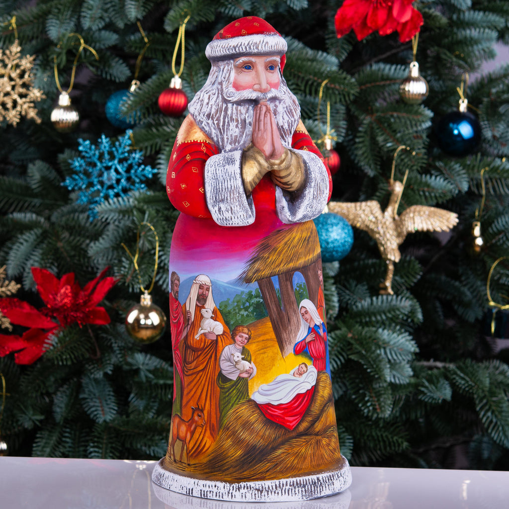 Santa Statue 14", Holy Family Nativity, Old World, Mantel Decor