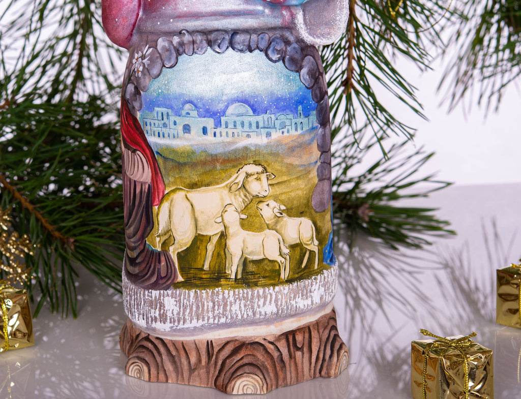 Old World Santa Figurine 12", Holy Family Nativity, Hand Painted