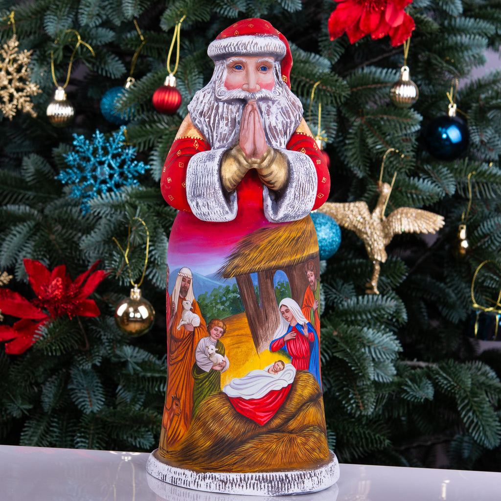 Santa Statue 14", Holy Family Nativity, Old World, Mantel Decor