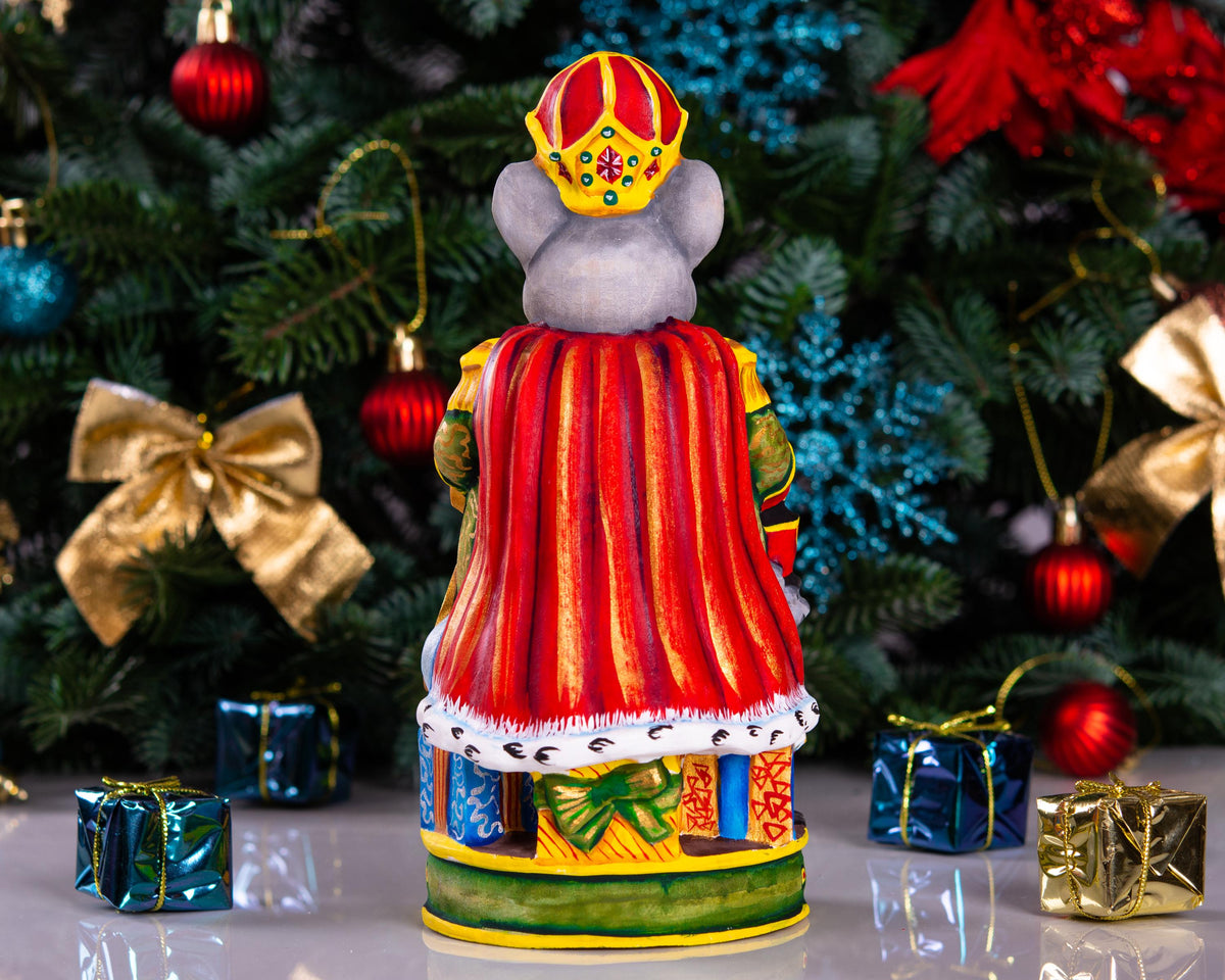 Hand carved Mouse King figurine 8.3 inch, Nutcracker mantel decor