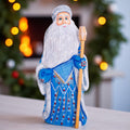 Hand Carved Wooden Santa Claus Figurine: Signed Christmas Decor