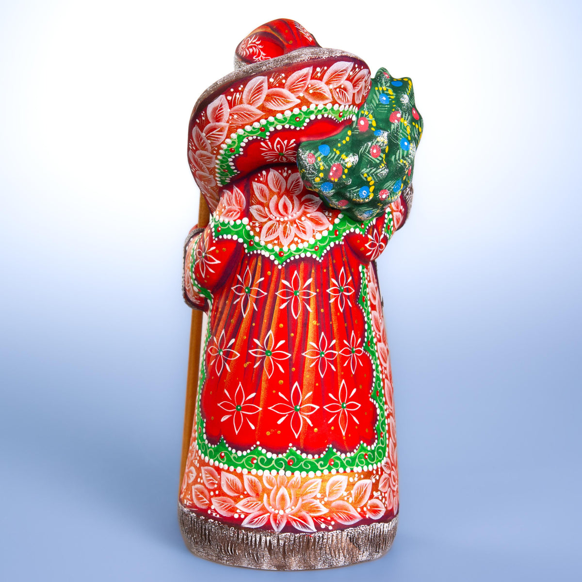 Hand carved Santa wooden figurine 10 inch, Christmas gift for collectors