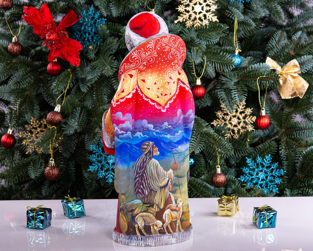 Old World Santa Figurine 12.9", Holy Family Nativity, Hand Painted