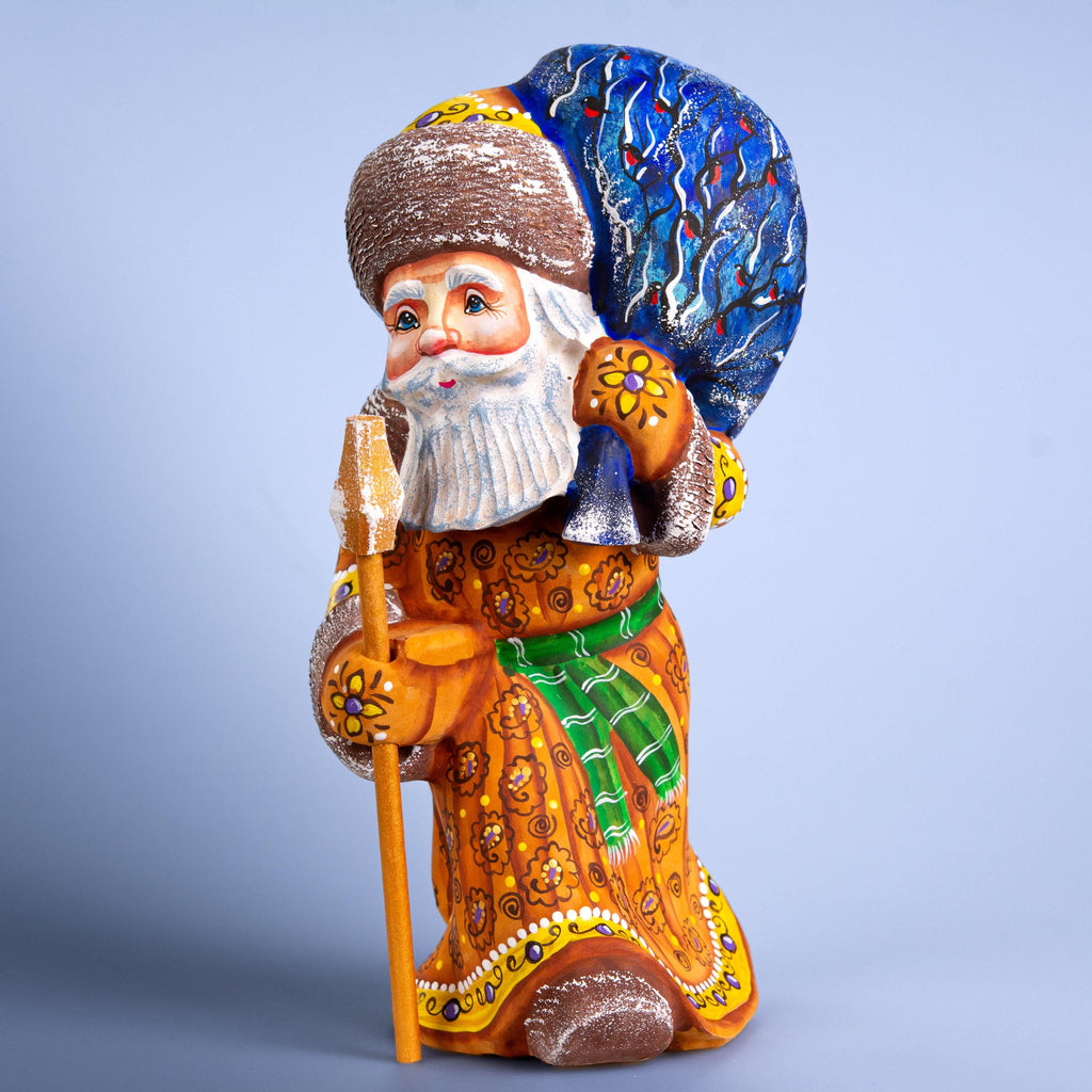 Hand painted wooden Santa 10 inch figurine, collectible Christmas decor