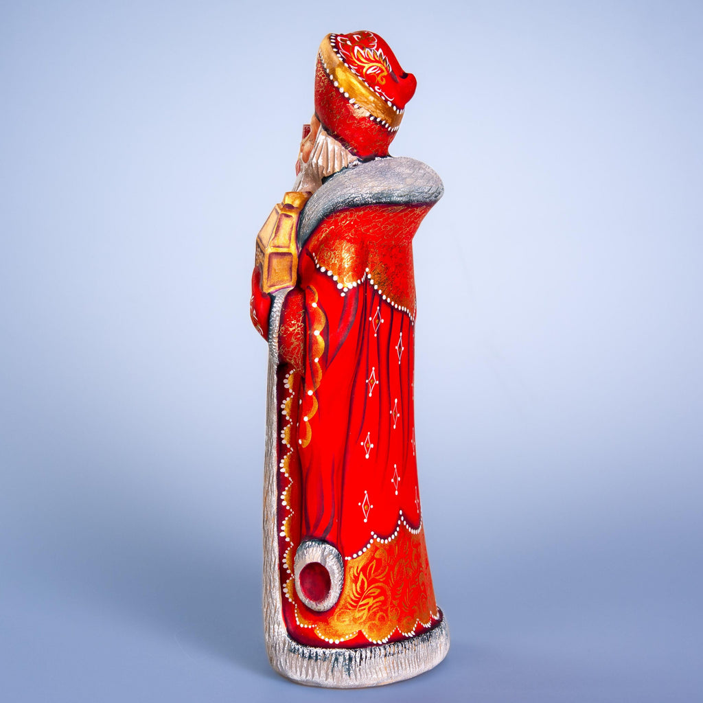 Hand carved Santa figurine 12 inch, Holy Family Nativity display
