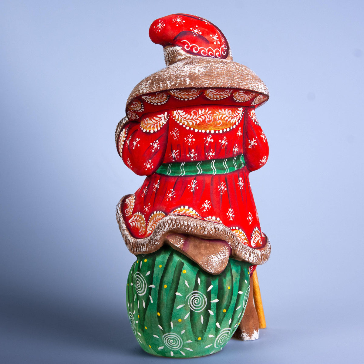 Hand carved Wooden vintage Santa Claus figurine, handmade Christmas home decoration indoor, funny Christmas gift made in Ukraine