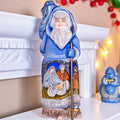 Santa Figurine 12", Nativity Scene, Orthodox Icon Style, Hand Painted Wood