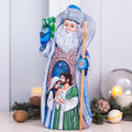 Collectible Old World Santa wood figure 10.5 inch, Holy Family nativity table display