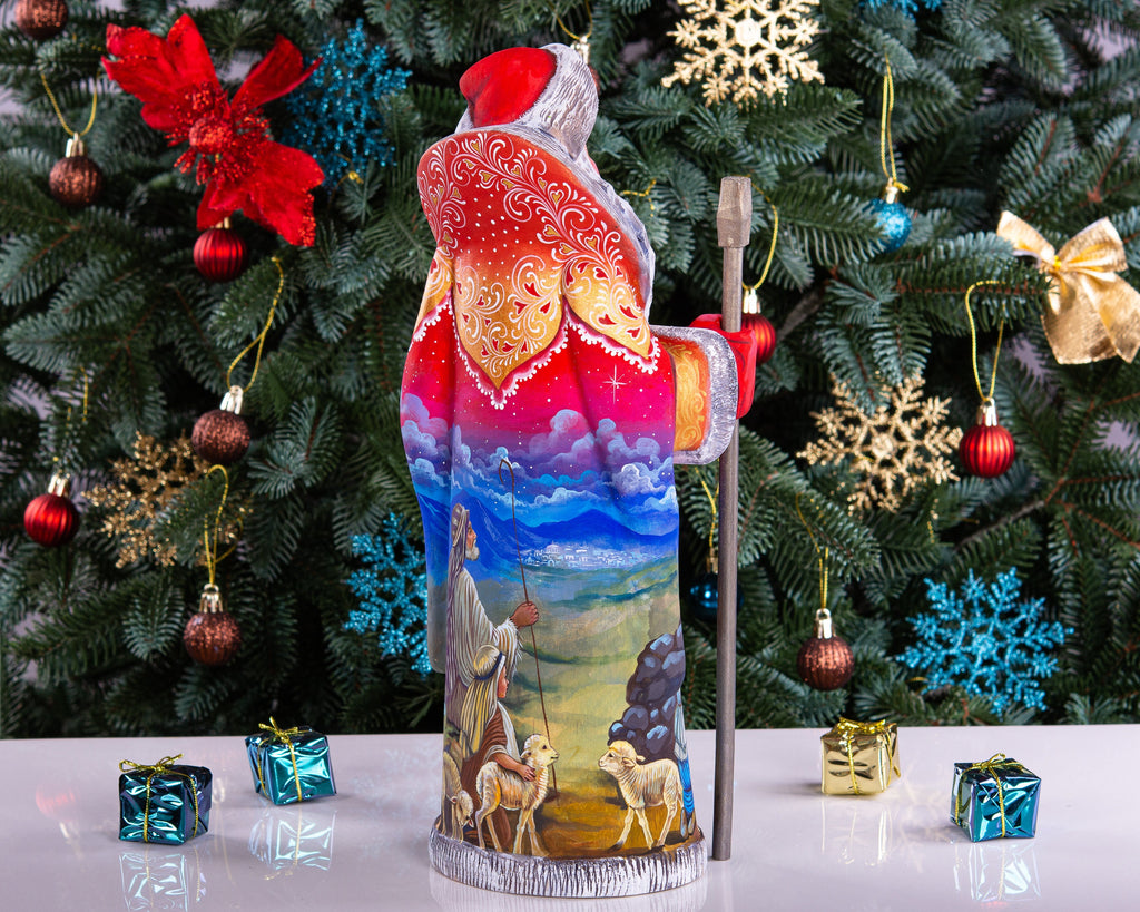 Old World Santa Figurine 12.9", Holy Family Nativity, Hand Painted