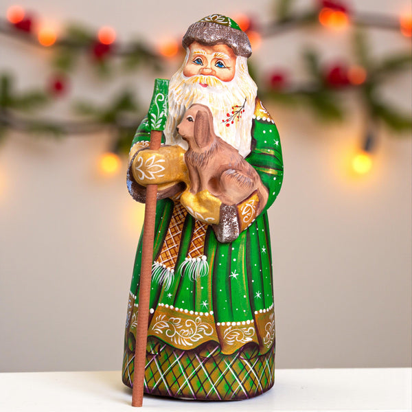 Santa with Dog Figurine 9