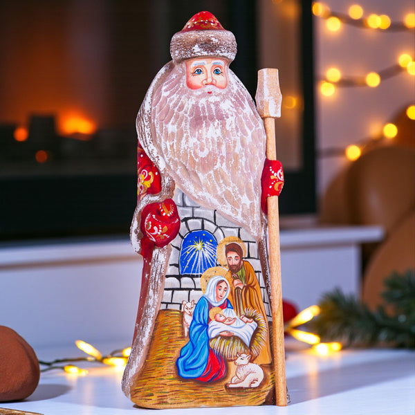 Wooden Santa Figurine 9