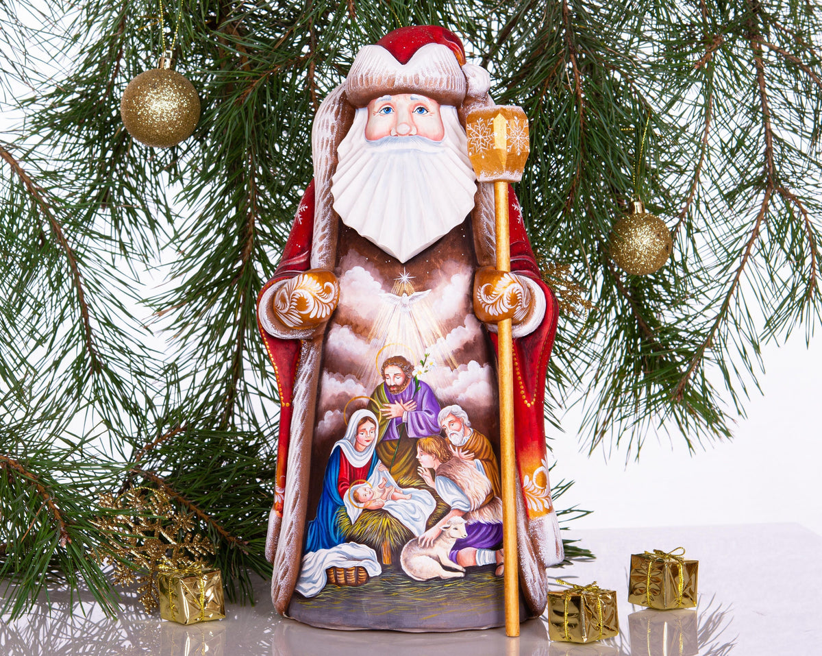 St Nicholas Figurine 12.9", Nativity Story Scene, Hand Painte