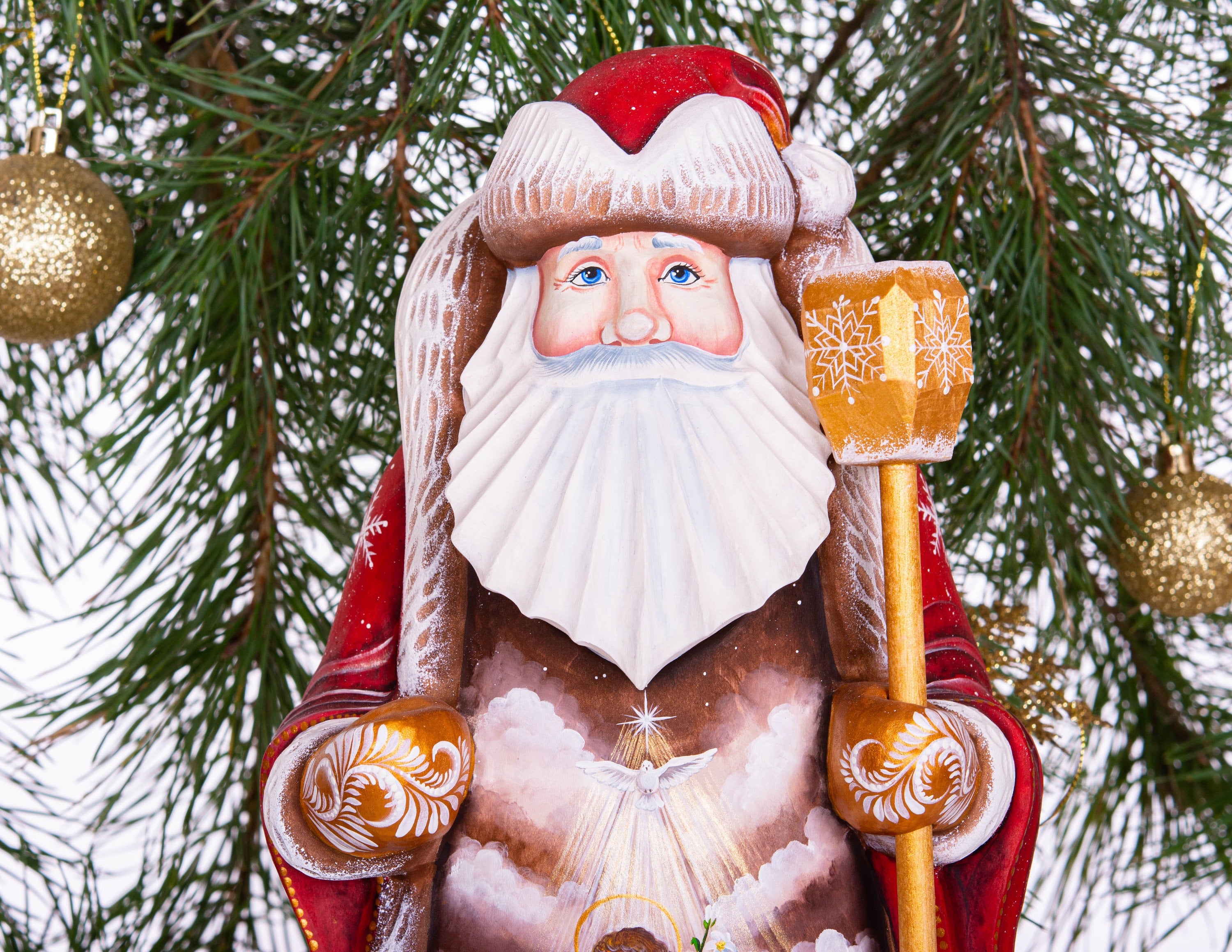 St Nicholas Figurine 12.9", Nativity Story Scene, Hand Painte