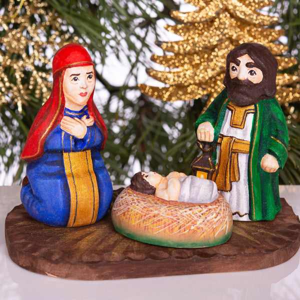 Compact Wooden Nativity Set 4