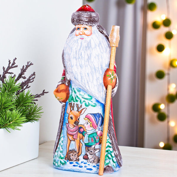 Wooden Hand painted Santa Claus figurine 9