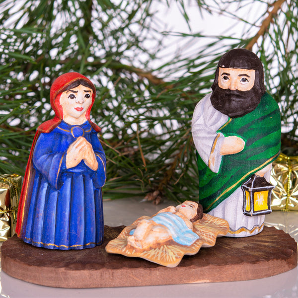 Hand Carved Wooden Nativity Set 4
