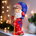 Wooden hand carved Santa Claus figurine 8", Christmas Holiday Home Decor indoor, Hand painted Christmas gift made in Ukraine