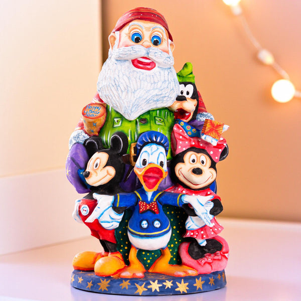Hand Carved Wooden Santa Claus Figurine: 14