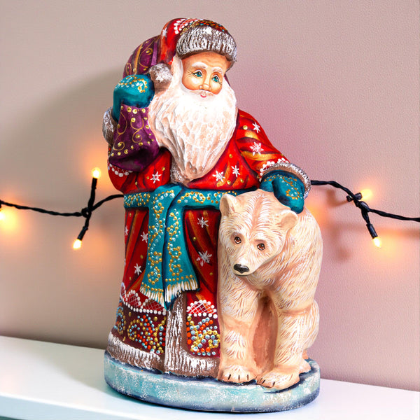 Collectible Wooden Santa Figurine 9