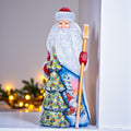 Hand Carved Wooden Santa Claus Figurine: Signed Christmas Decor (9")