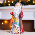 Wooden Santa Claus figurine 9", handmade Mantle Decor