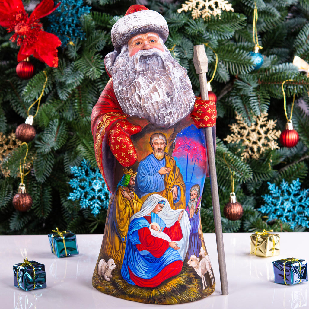 Santa Claus Statue 12,9", Nativity, Old World, Christmas Shelf Decor