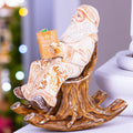 Wooden hand carved Santa Claus figurine, handmade Christmas holiday home decoration indoor, funny Christmas gift idea made in Ukraine