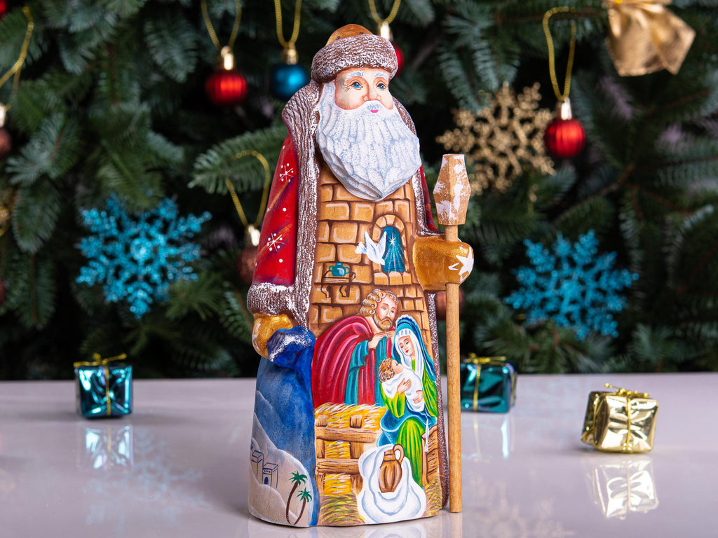 Santa Statue 9", Holy Family Nativity, Old World, Mantel Decor