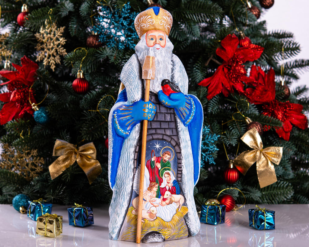 St Nicholas Figurine 12.9", Nativity Story Scene, Hand Painted