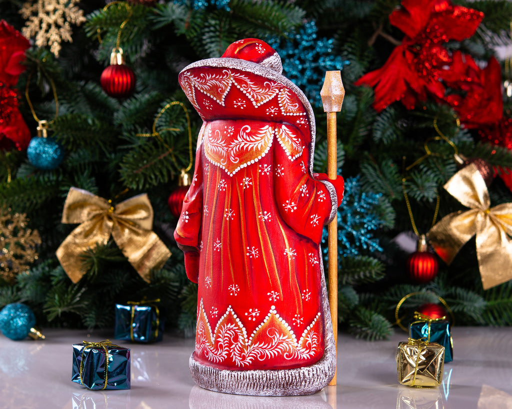 Christmas Holiday Home Decor indoor Wooden Santa Claus figurine 9", Funny Christmas gift ideas made in Ukraine