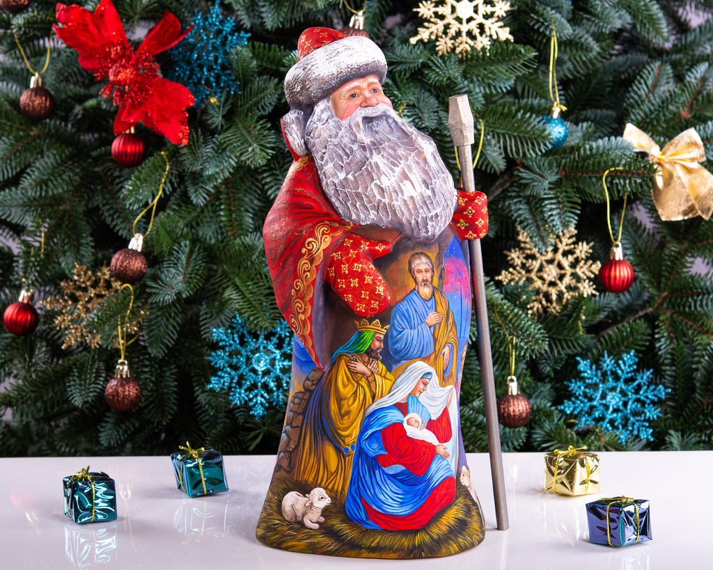 Santa Claus Statue 12,9", Nativity, Old World, Christmas Shelf Decor