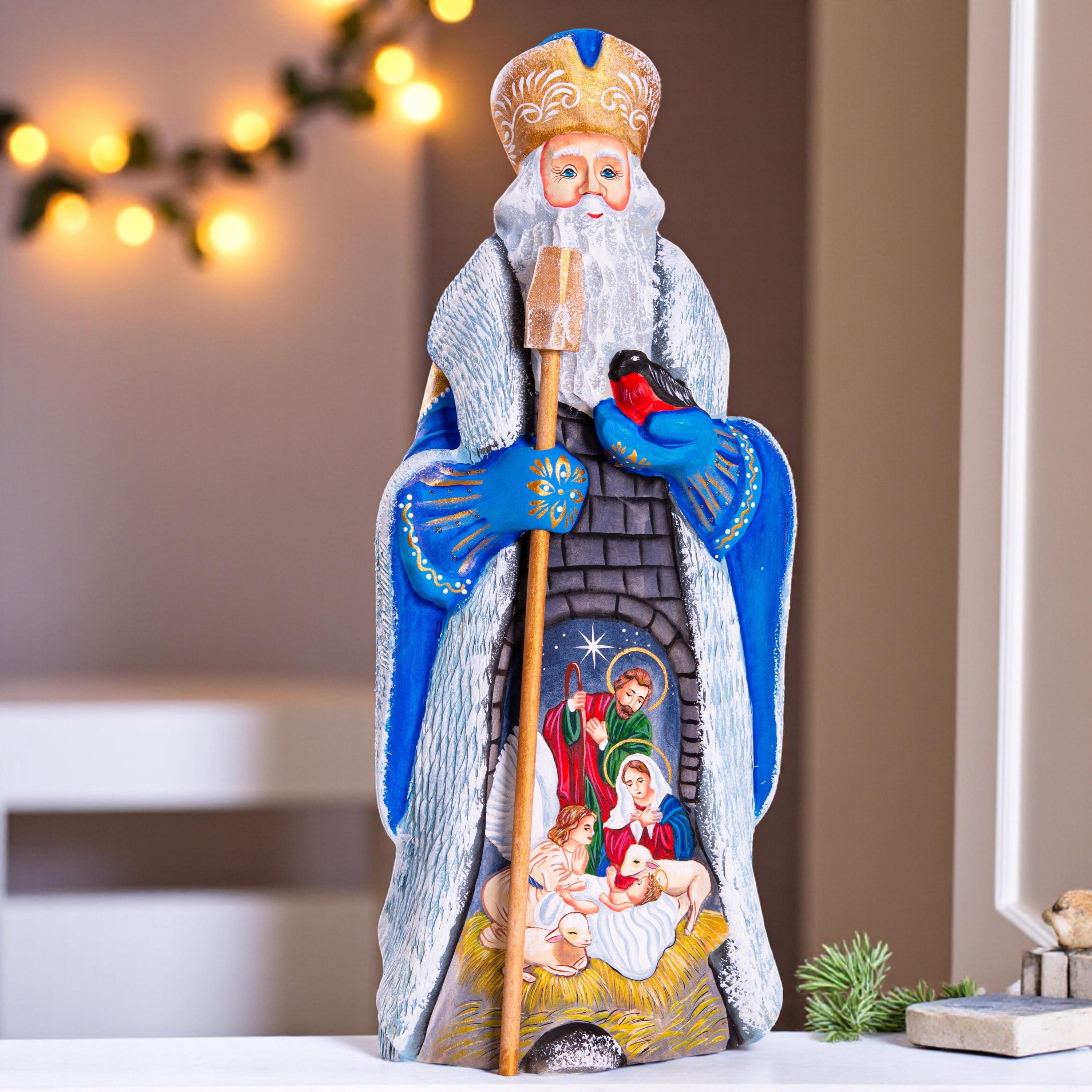 St Nicholas Figurine 12.9", Nativity Story Scene, Hand Painted