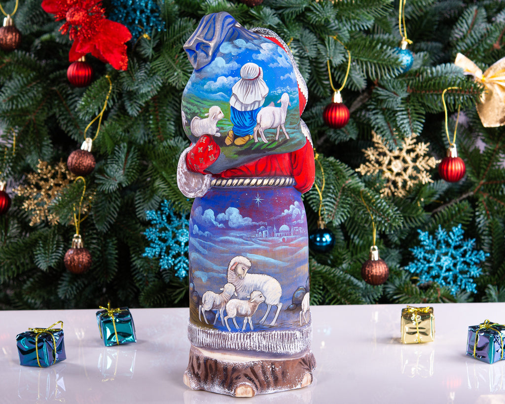 Collectible Santa Statue 12", Holy Family, Christmas Mantel Decor