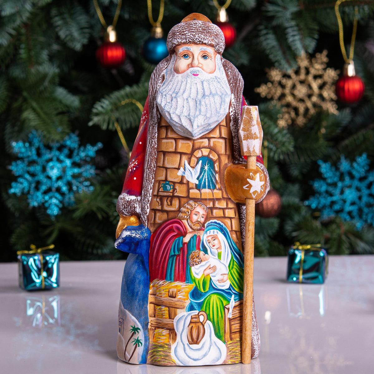 Santa Statue 9", Holy Family Nativity, Old World, Mantel Decor