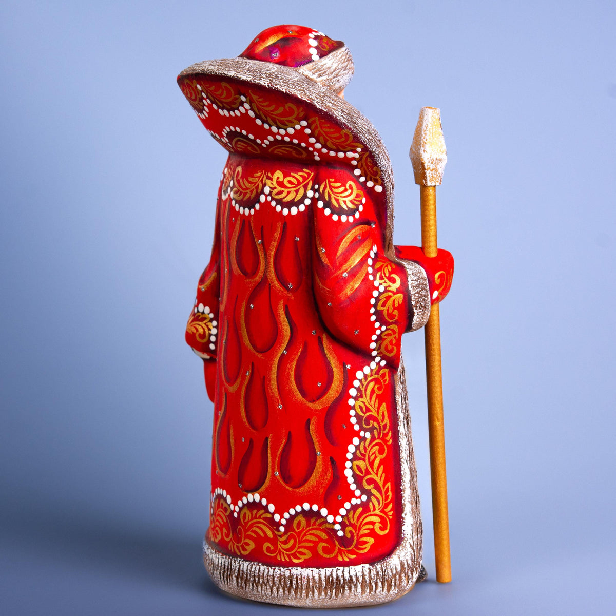 Hand-Painted Wooden Santa Figurine: 9 inch Nativity Scene Christmas Decor