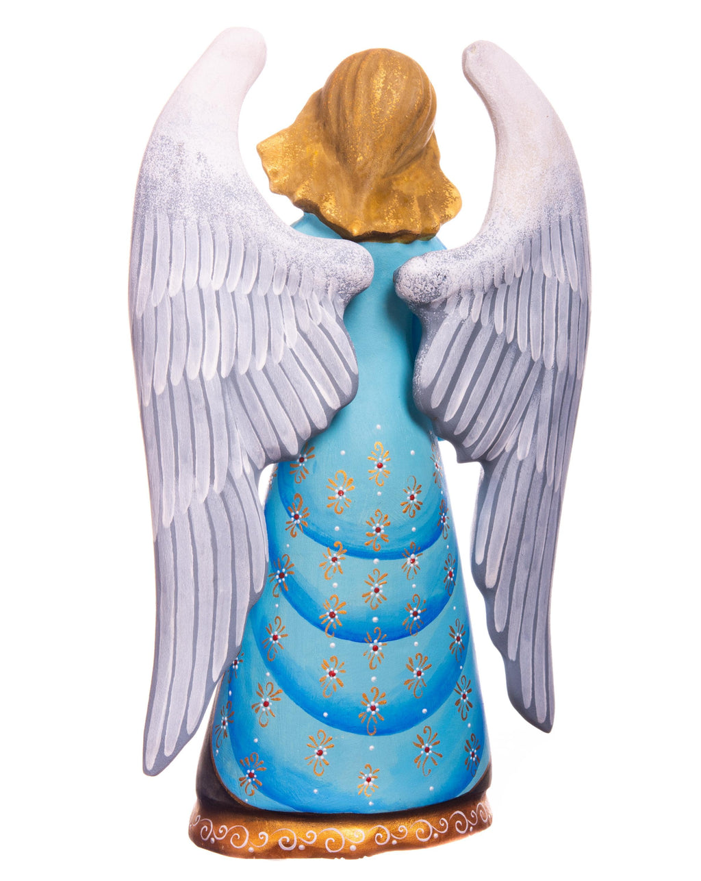 Hand carved angel figurine 9 inch, Holy Family Nativity Scene Mantel display