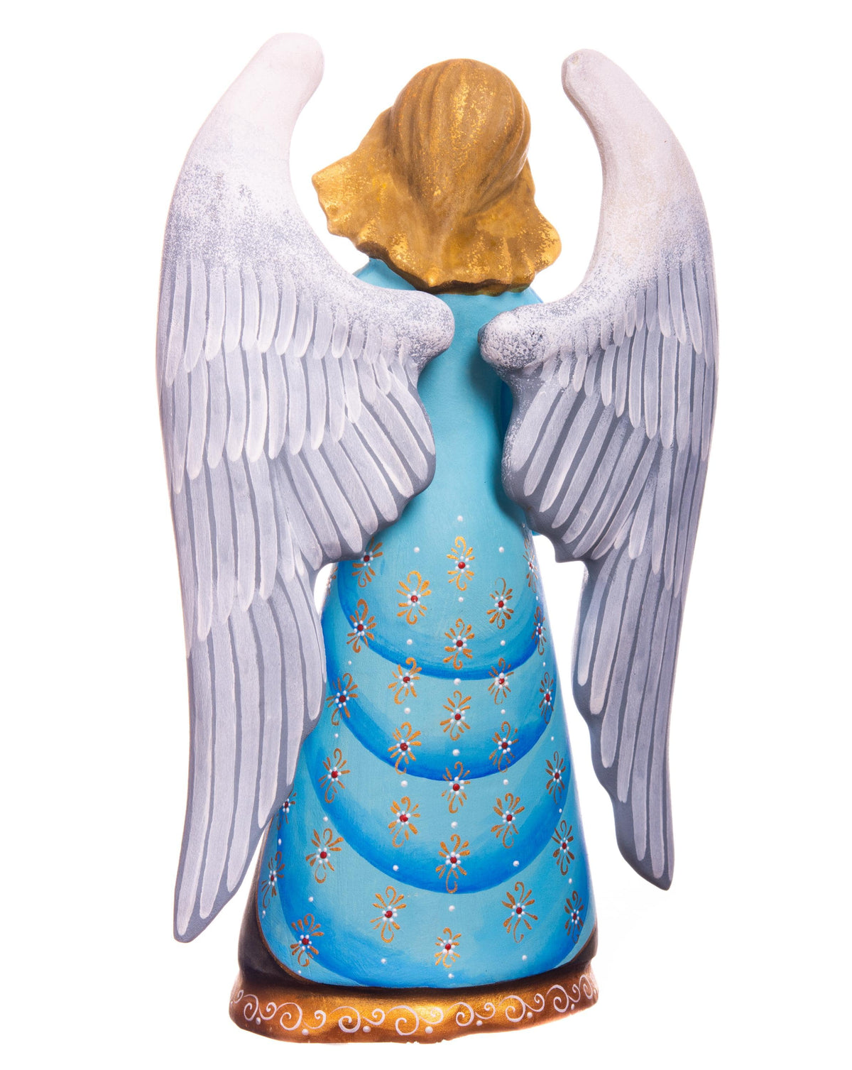 Hand carved angel figurine 9 inch, Holy Family Nativity Scene Mantel display