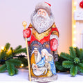 Father Christmas Statue 12", Holy Family, Artist Painted, Old World