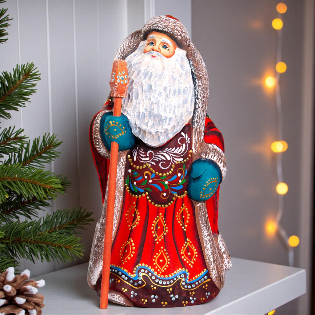 Kris Kringle Santa figurine 9.1 inch, folk mantel display
