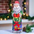 Collectible Santa figurine 11 inch with puppy and ornaments back painting